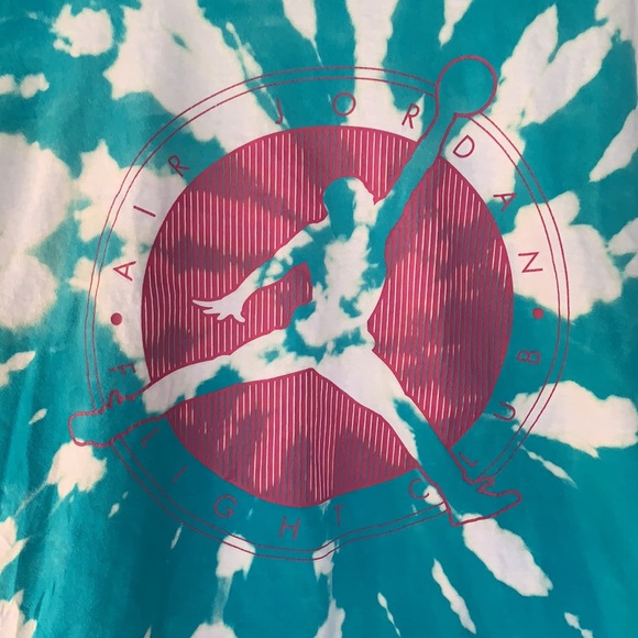 Custom Tie-Dye Jordan. Size Large. Blue. 90s vibe! - Picture 2 of 5